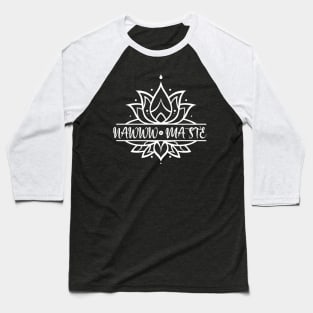 Funny yoga quotes Namaste white Lotus Baseball T-Shirt